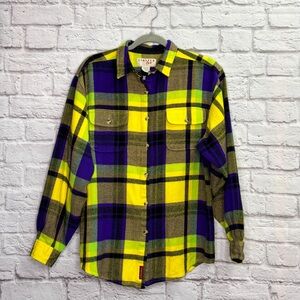 VTG 90’s Y2K Limited Too Girls Shirt Size 16 Button Long Sleeve Plaid Acrylic